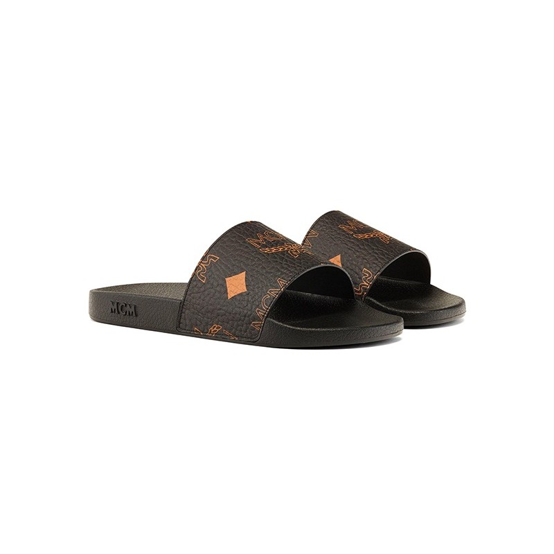 Maxi Visetos Slides in Black sz. 12