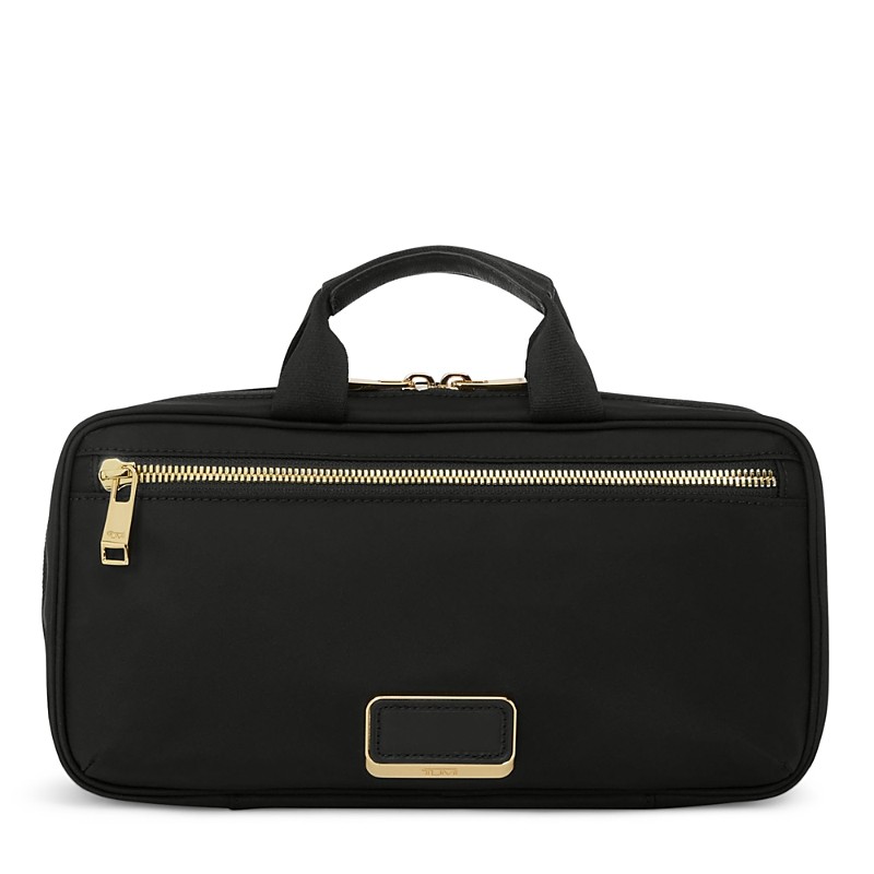 Voyageur Small Madeline Cosmetic- Black/Gold
