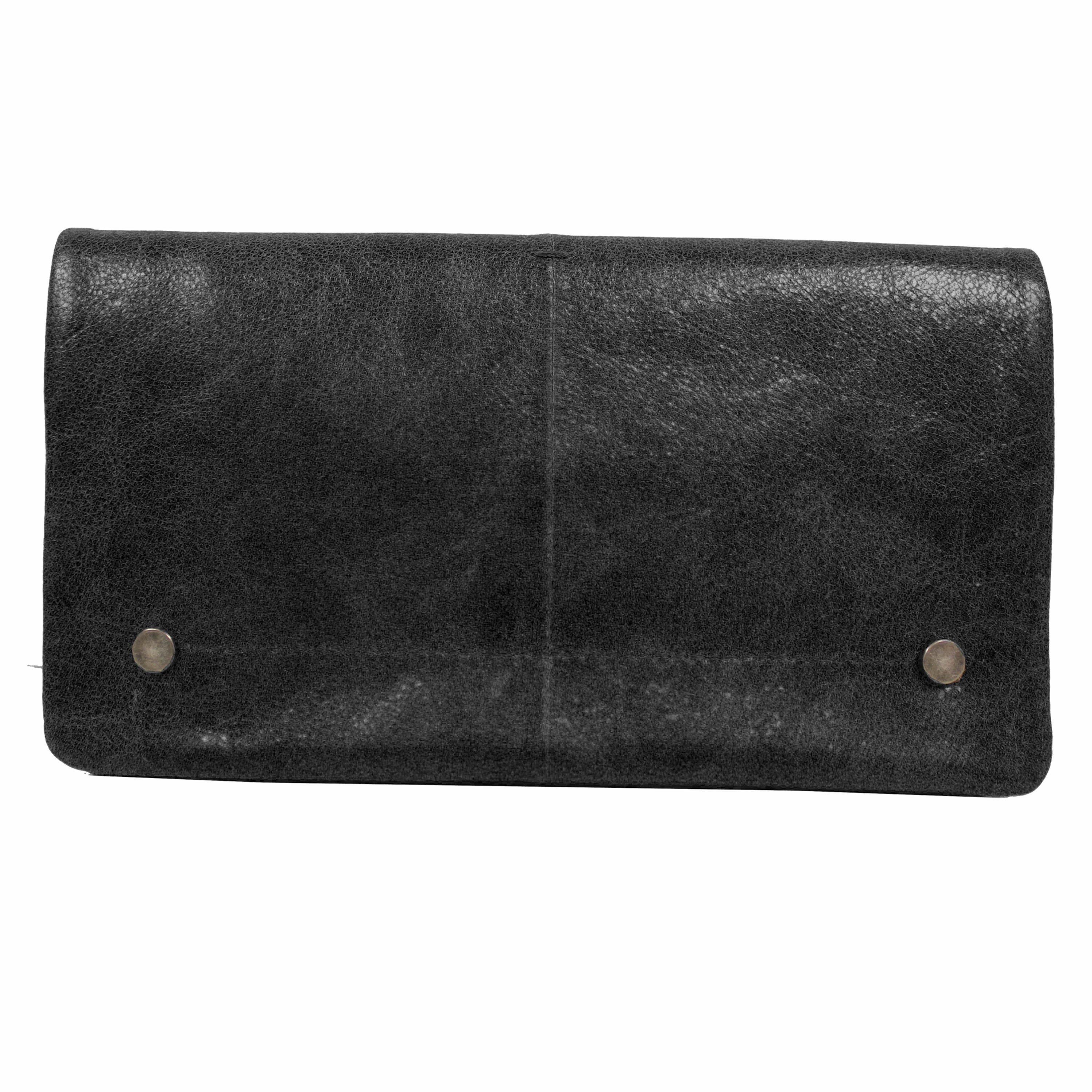 Terry Leather Wallet Black