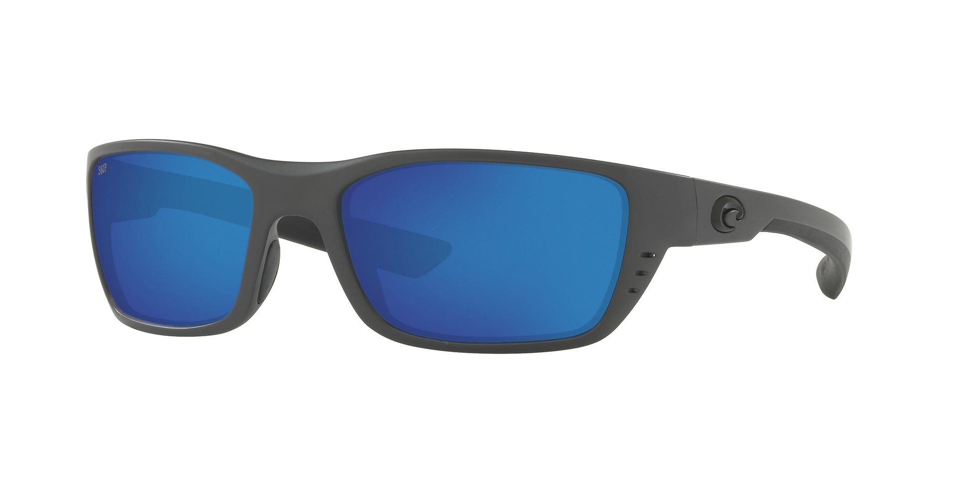 Whitetip Matte Gray Sunglasses w/ Polarized 580P Blue Mirror Lens