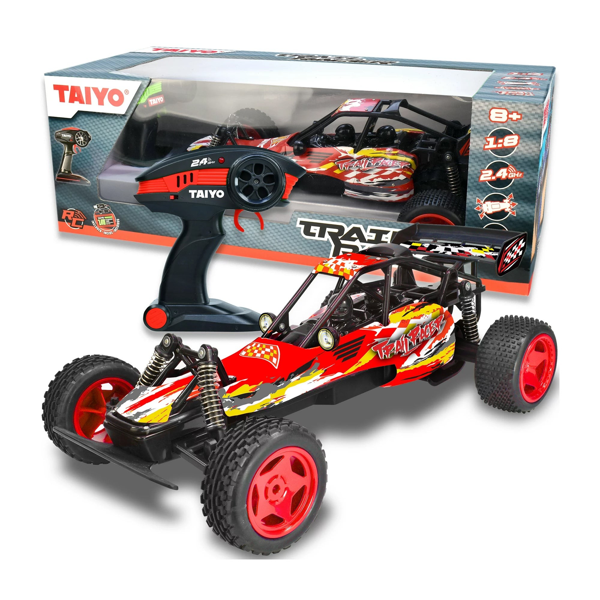 Trail Racer 1:8 Scale Remote Control Car Red