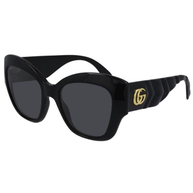 Ladies Iconic Cat Eye Shape Sunglasses - (Black)