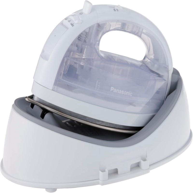 Cordless Steam/Dry Iron, 1500W Wide SS Plate - (White)