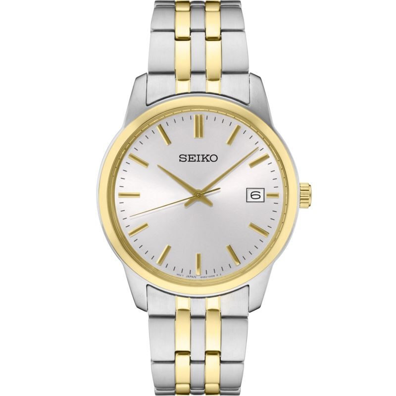 Mens Essentials Two - Tone Watch (White Dial)
