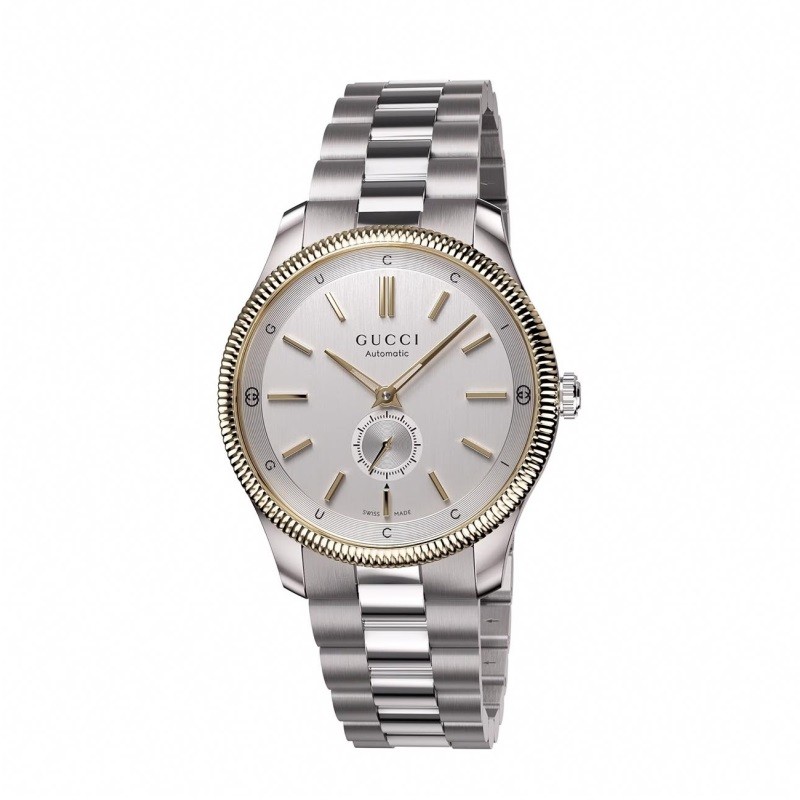 G-Timeless Silver-Tone Dial Two-Tone Stainless Steel Watch 40mm