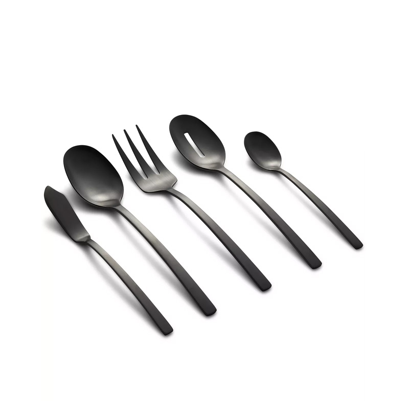 45 - Piece Beacon Satin Flatware Set - (Black)