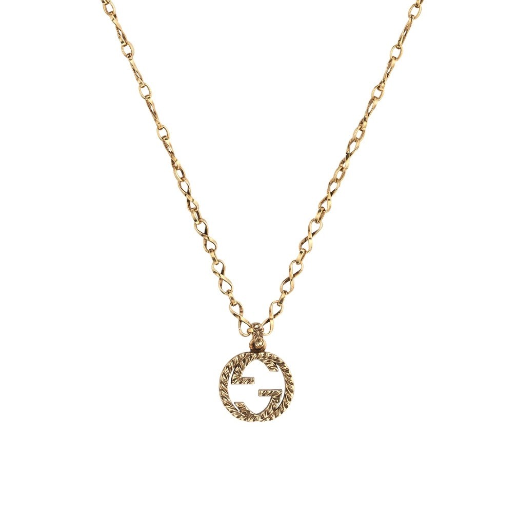 18K Yellow gold interlocking G necklace