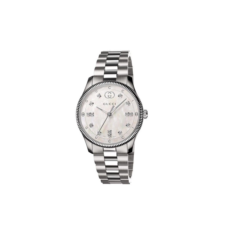 G-Timeless Mother of Pearl Diamond Dial Stainless Steel Watch 29mm