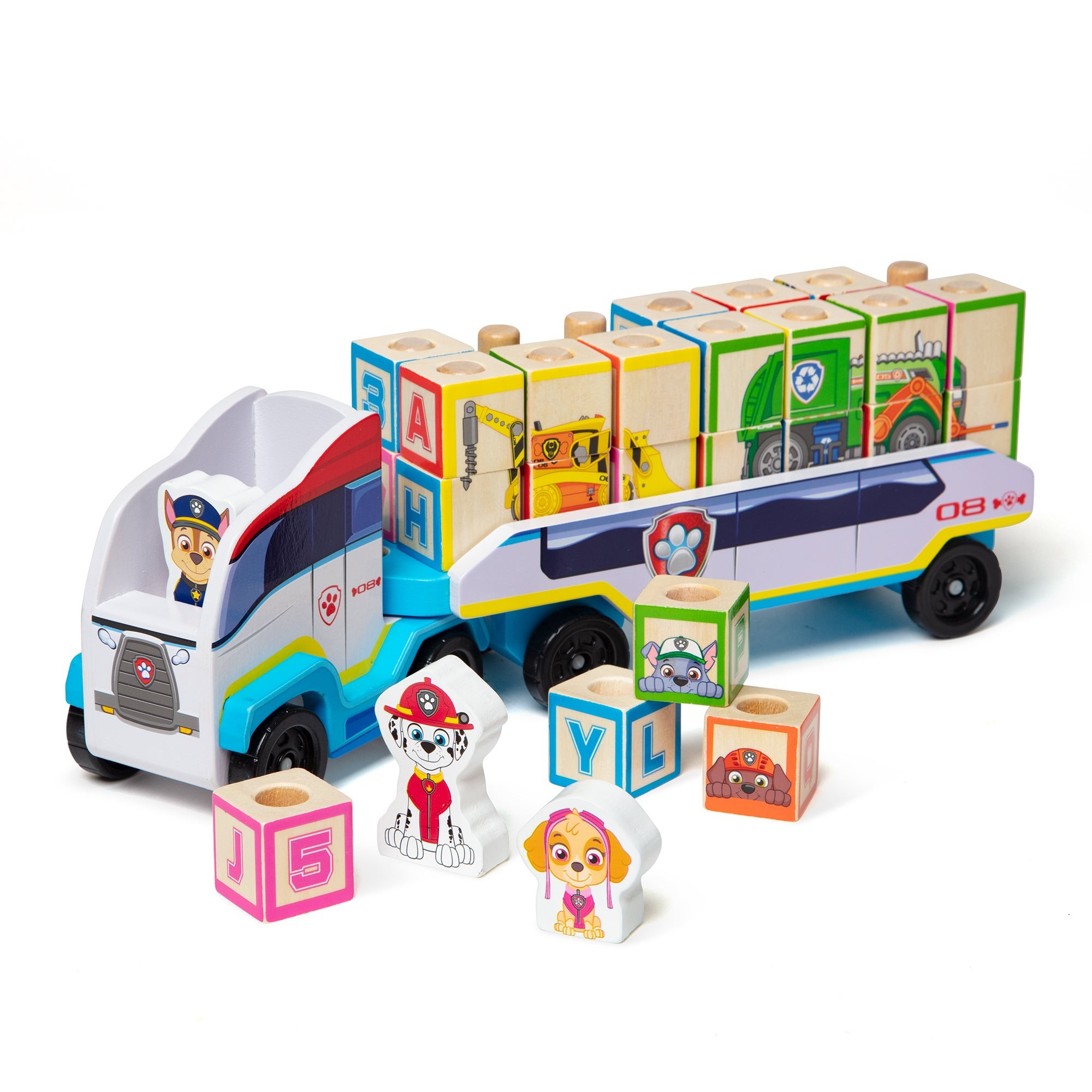 Paw Patrol Wooden ABC Block Truck Ages 3+ Years