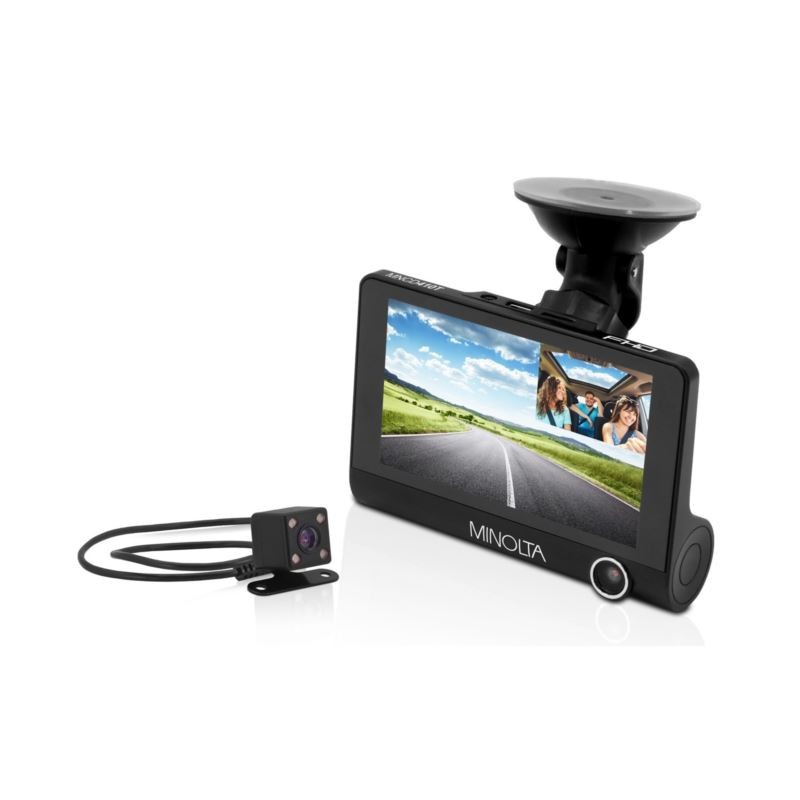 1080p Full HD Dash Camera w/3-Channels