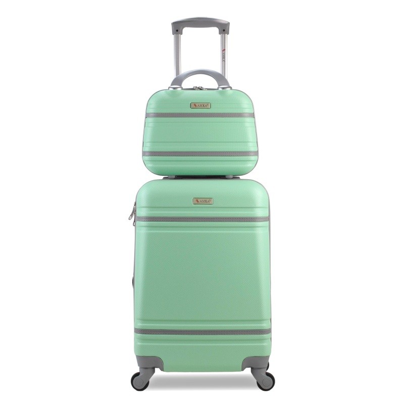 Varsity 2-Piece Carry-On Cosmetic Set, Mint