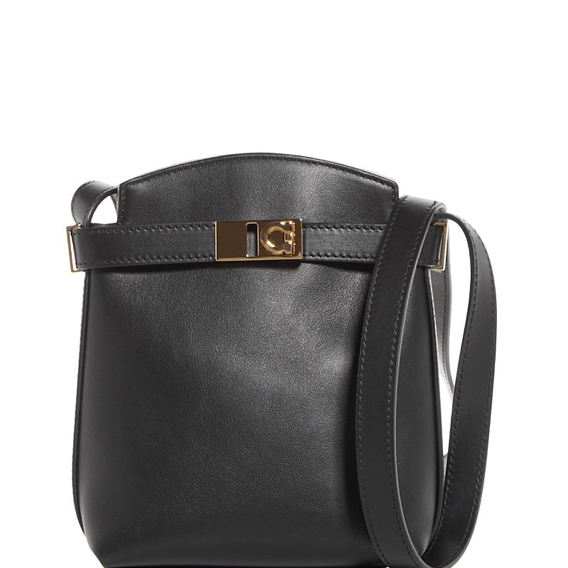 Ferragamo Hug Bicolor Leather Crossbody Mini Bag Ferragamo Hug Bicolor Leather Crossbody Mini Bag