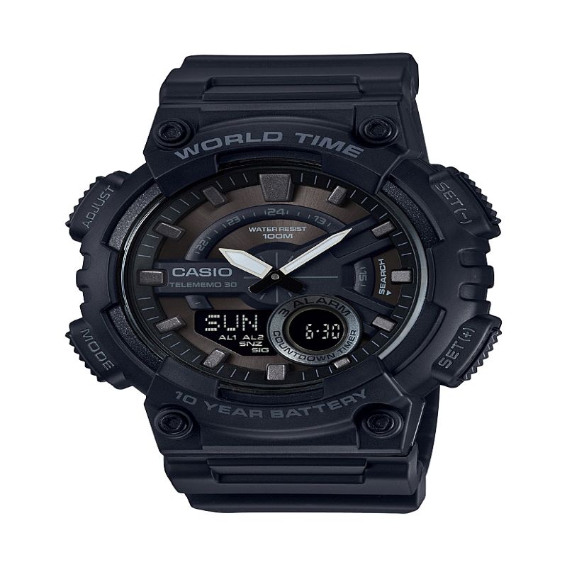 Analog and Digital Combination Watch - (Black)