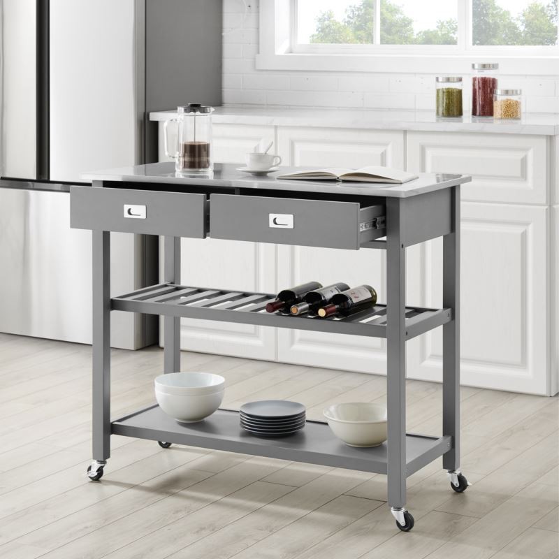 Chloe Stainless Steel Top Kitchen Island/Cart Chloe Stainless Steel Top Kitchen Island/Cart