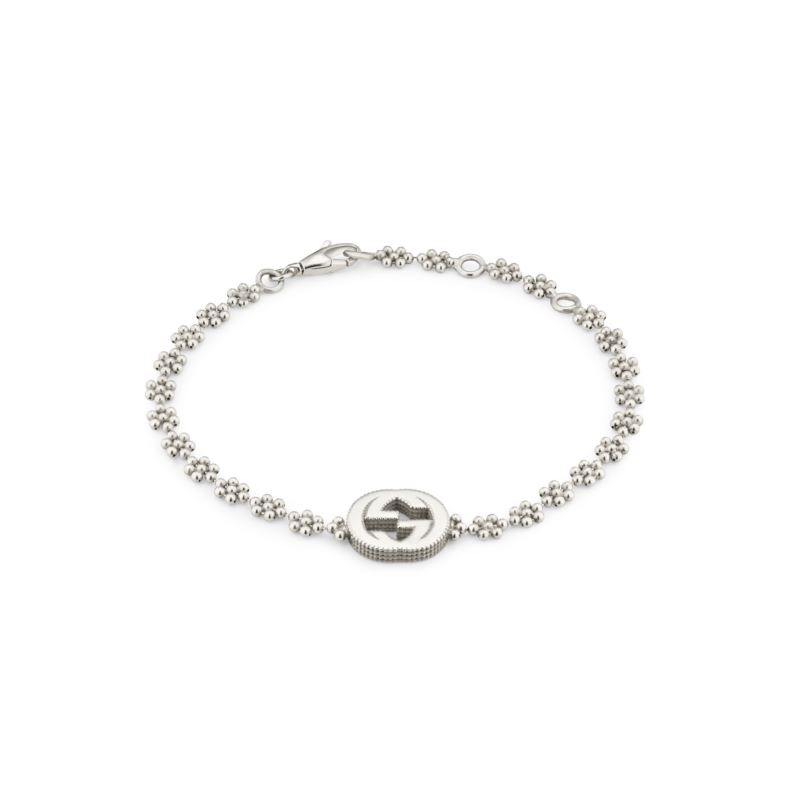 Interlocking G Motif Bracelet - (Sterling Silver)