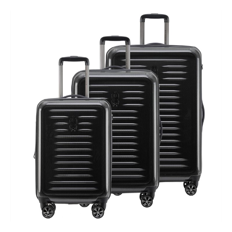 3Pc Set Rails Hardside Luggage (22/26/30) - (Black)