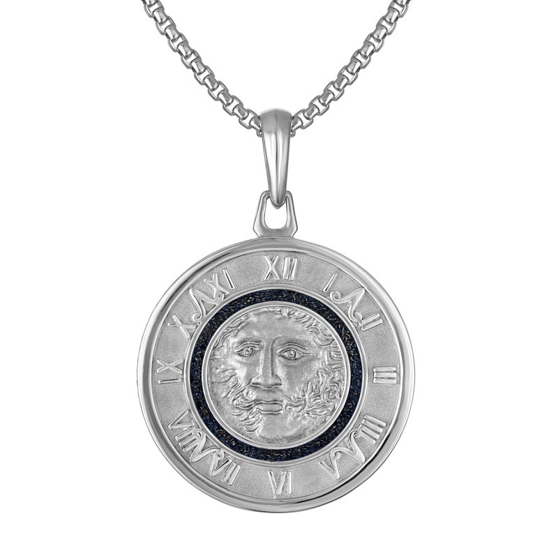 Greek God of Time Sterling Silver Chronos Amulet Greek God of Time Sterling Silver Chronos Amulet