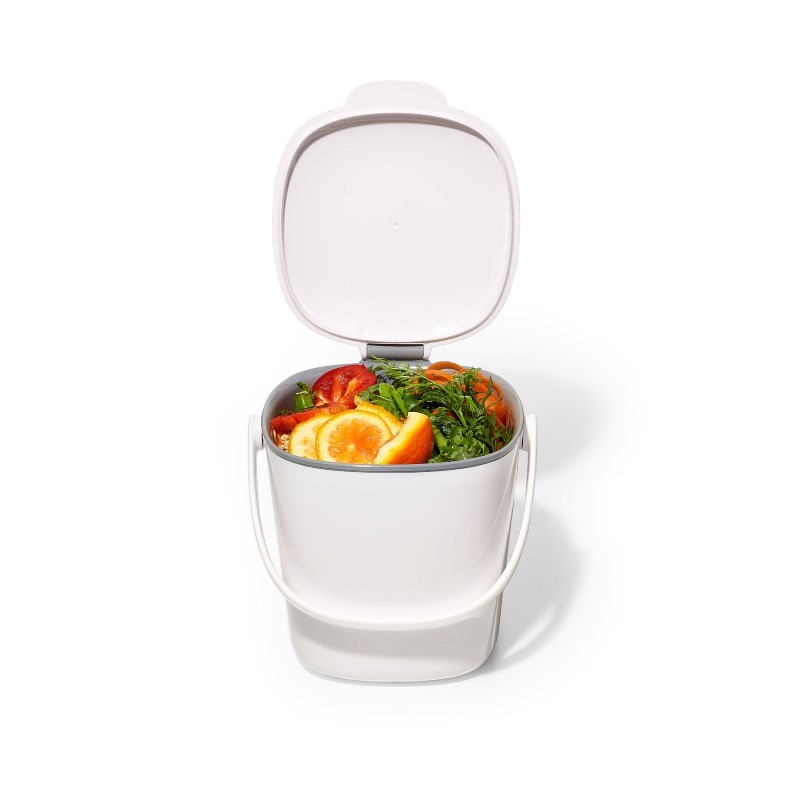 GG Easy-Clean Compost Bin - White - 0.75Gal/2.83L GG Easy-Clean Compost Bin - White - 0.75Gal/2.83L