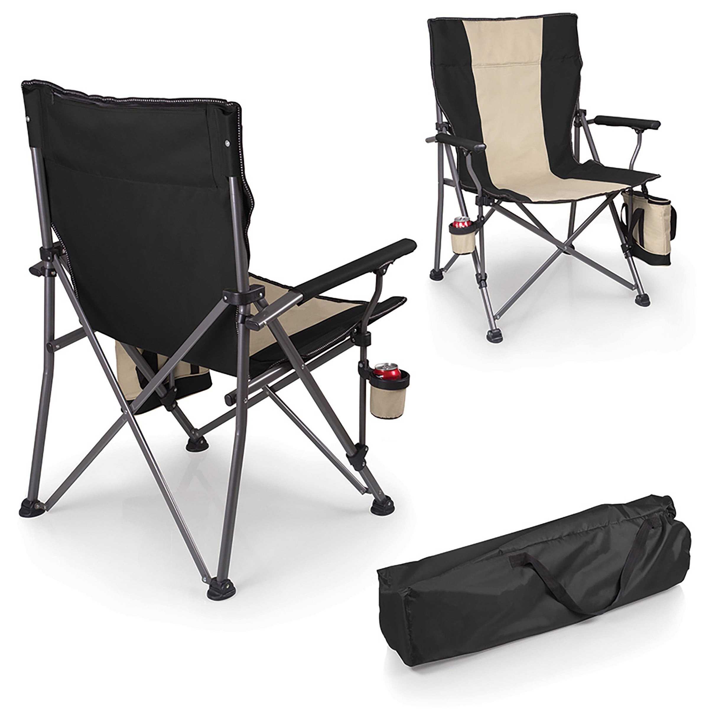 Big Bear XL Folding Camp Chair w/ Cooler Black