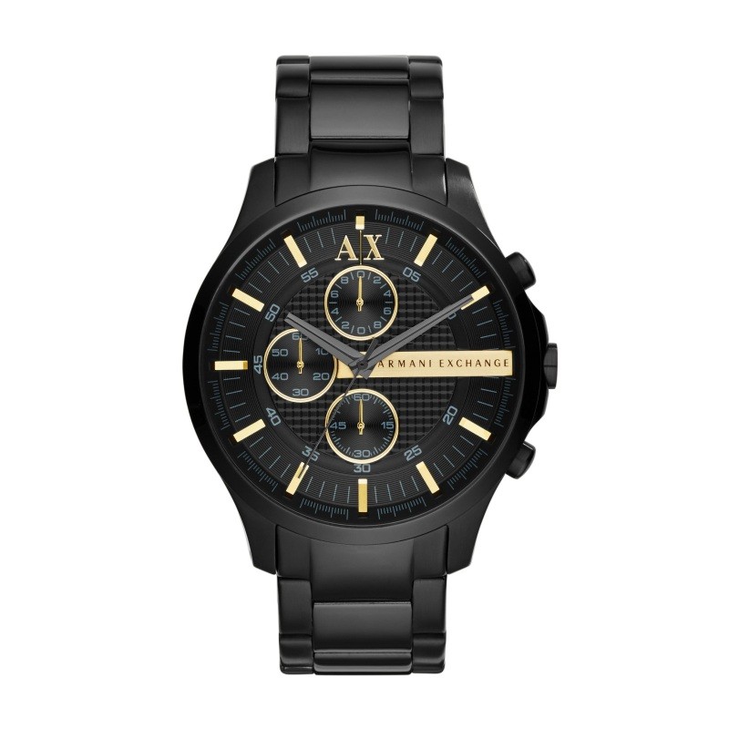 Mens Hampton Multi-Dial Black Stainles Steel Watch Black Dial