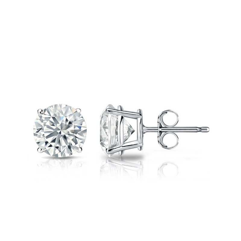 Round Lab Grown Diamond Stud in 14K White Gold 0.20ct Round Lab Grown Diamond Stud in 14K White Gold 0.20ct