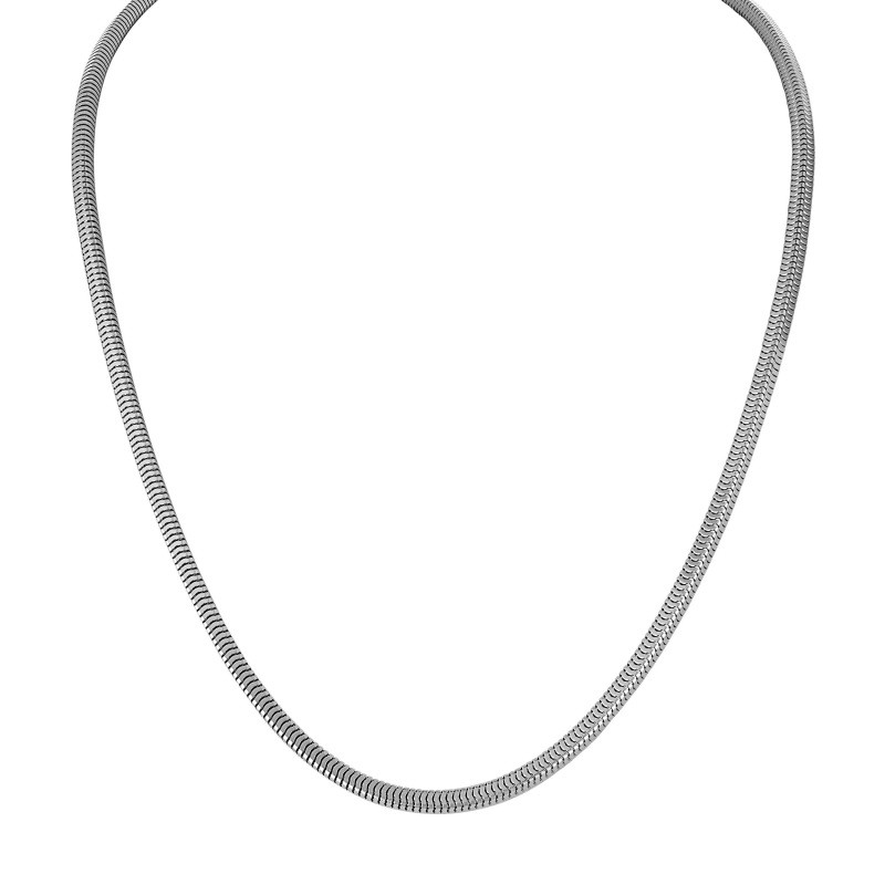 Sterling Silver 3.5MM Squared Snake Chain Sterling Silver 3.5MM Squared Snake Chain