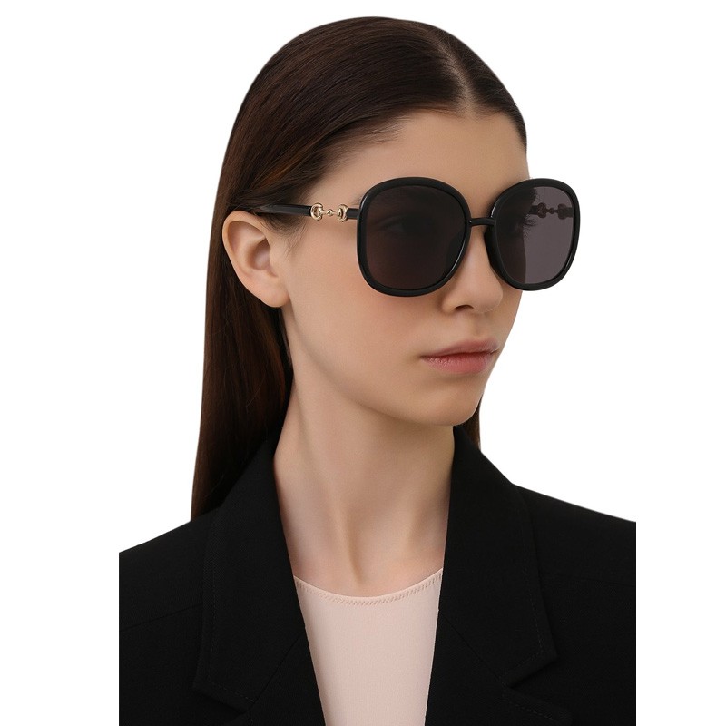 Gucci Black Frame  Grey Lens Sunglasses