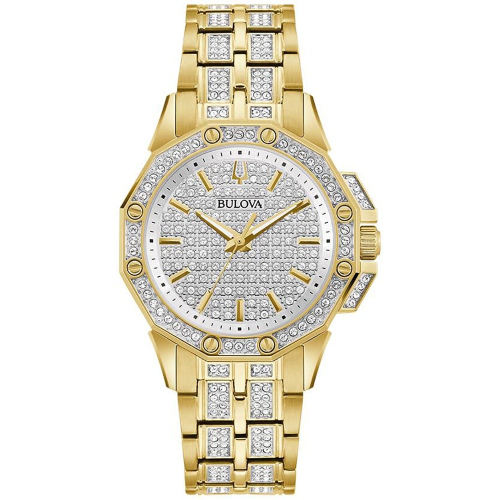Ladies Octava Crystal Gold-Tone Stainless Steel Watch Crystal Dial