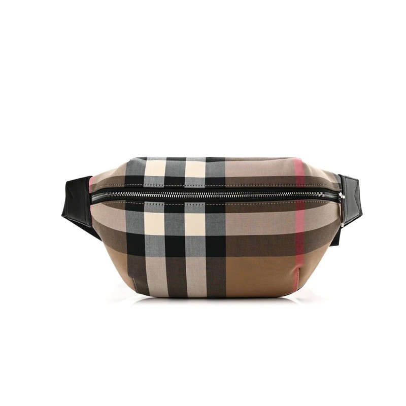 Sonny Taupe Brown Check Brown Belt Bag Sonny Taupe Brown Check Brown Belt Bag